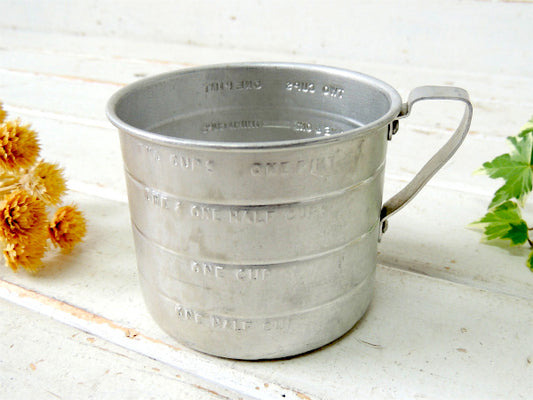 【U.S.STANDARD】アルミ製・ヴィンテージ・メジャーリングカップ・計量カップ・アルミコップ