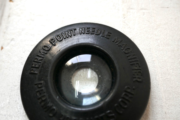 PERMO シカゴ レコード 針 蓄音機 ジュークボックス アンティーク ルーペ 虫眼鏡 USA