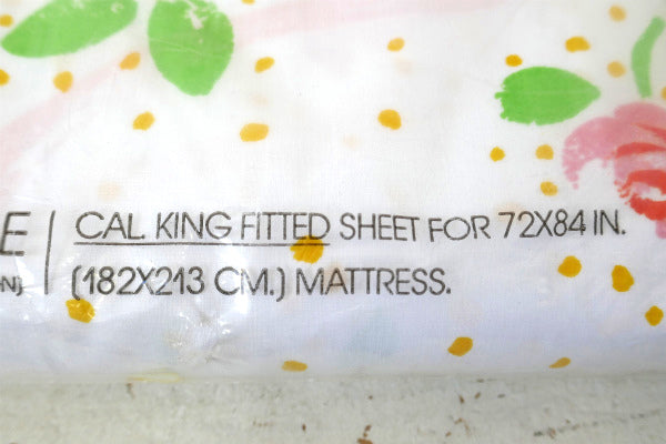 Martex デッドストック 未使用 ヴィンテージ 花柄 フィットシーツ ベッドシーツ 生地 USA