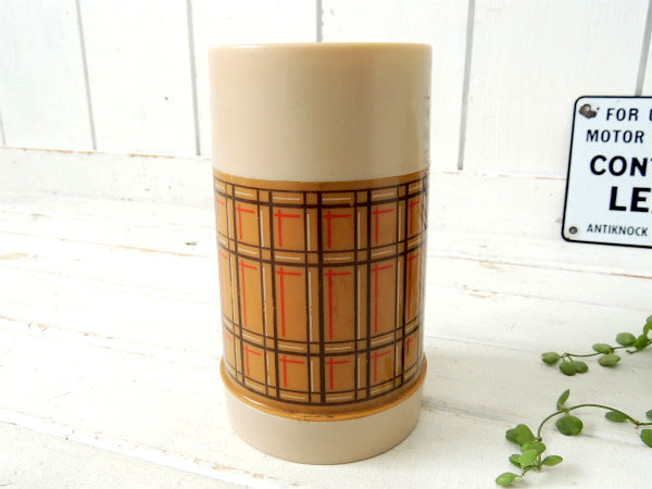 【1960~1970y】アラジン・Aladdinサーモス・ヴィンテージ・魔法瓶・チェック柄