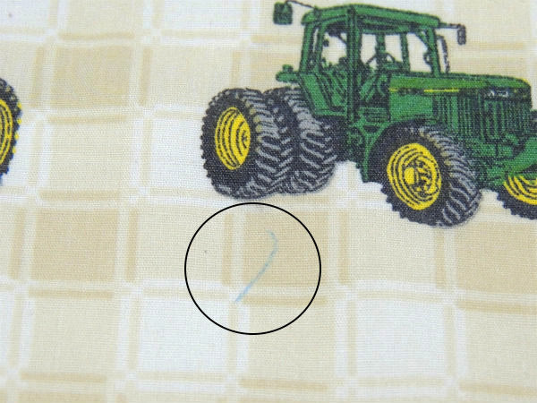 【John Deere】ジョンディア・鹿ロゴ&トラクター柄・ユーズドシーツ(ボックスタイプ)