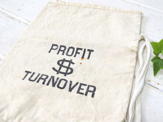 キャンバスバッグ DIAMOND'S Softex TISSUE $マーク ヴィンテージ コイン袋 布袋 鞄 USA