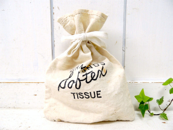 キャンバスバッグ DIAMOND'S Softex TISSUE $マーク ヴィンテージ コイン袋 布袋 鞄 USA