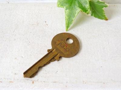 JECO CANDA 真鍮製 アンティーク キー トロント 鍵 古鍵 キーホルダー