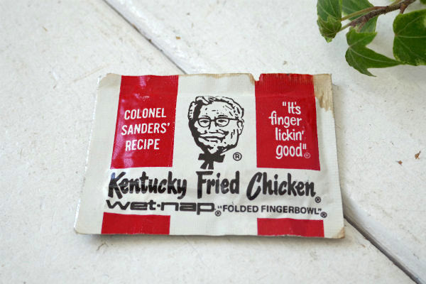 ケンタッキー KFC カーネルサンダース デッドストック ヴィンテージ ウエットティッシュ お手拭き