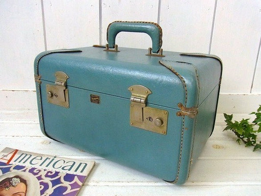 【BALKAN AERO LIGHT】CALIFORNIA・水色・アンティーク・メイクボックス