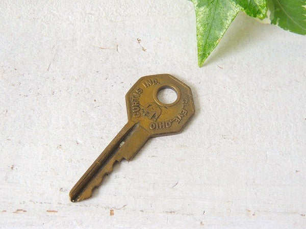 【Curtis/Key】八角形・B-10・鍵・ビンテージ・キー・USA・ナンバー入り・真鍮製