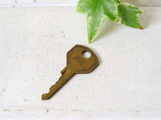 【HURD/1930's~/FK118】ナンバー入り真鍮製・鍵・ビンテージ・オールドキー・USA