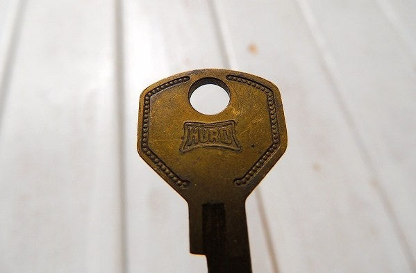 【HURD/1930's~/FK118】ナンバー入り真鍮製・鍵・ビンテージ・オールドキー・USA