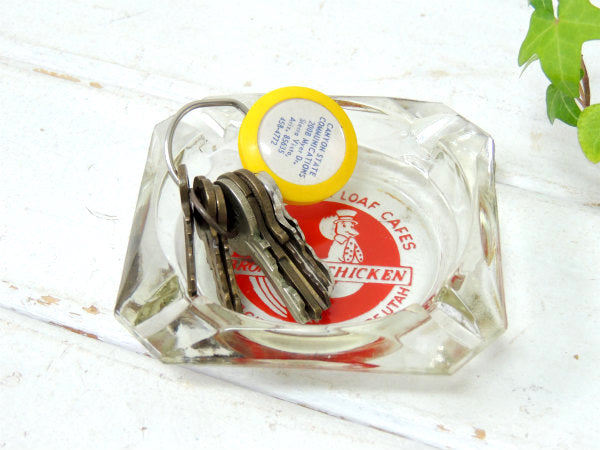 【ユタ州・シュガーラファカフェ】ガラス製・ヴィンテージ・アドバタイジング・灰皿・アシュトレイ