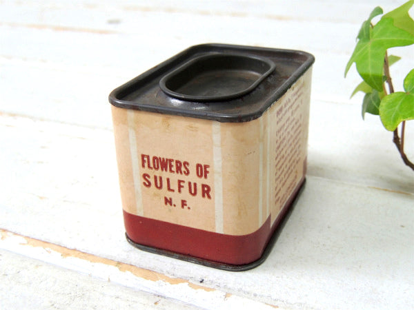 【FLOWERS OF SULFUR】ヴィンテージ・パウダー缶・ティン缶　USA/NY/LA/シカゴ