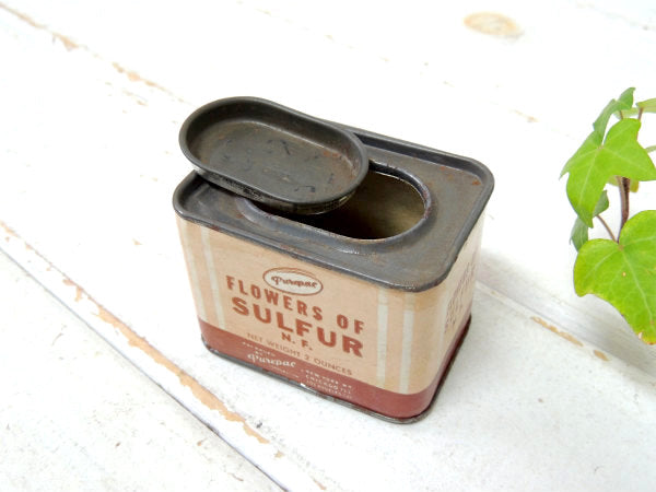 【FLOWERS OF SULFUR】ヴィンテージ・パウダー缶・ティン缶　USA/NY/LA/シカゴ