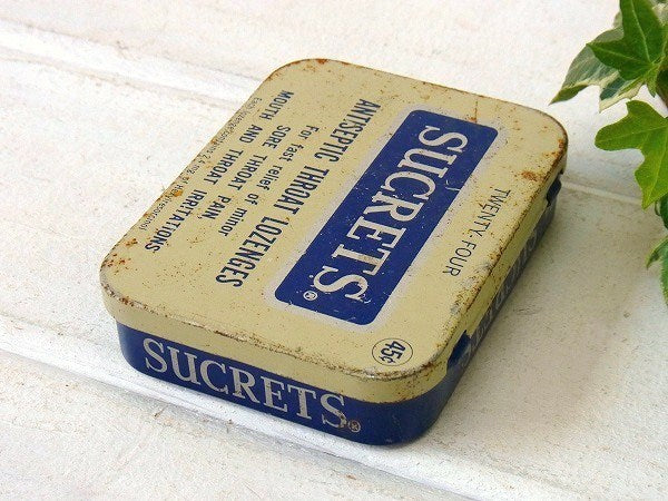 【SUCRETS】小さなヴィンテージ・タブレット缶/ティン缶　USA