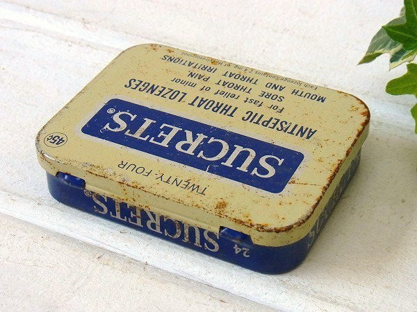 【SUCRETS】小さなヴィンテージ・タブレット缶/ティン缶　USA