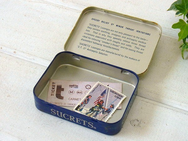 【SUCRETS】小さなヴィンテージ・タブレット缶/ティン缶　USA