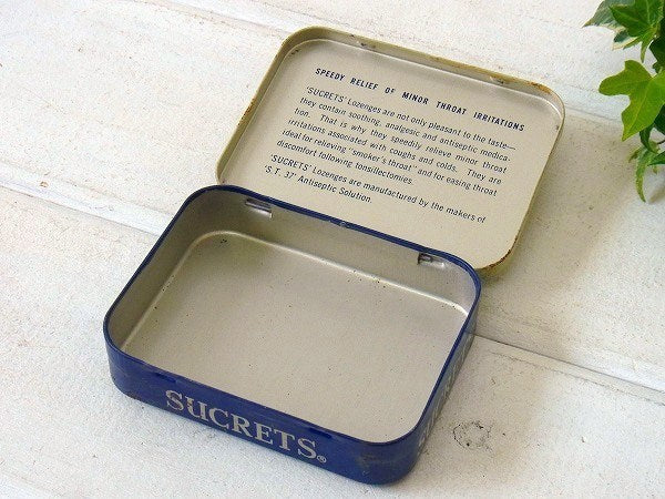 【SUCRETS】小さなヴィンテージ・タブレット缶/ティン缶　USA