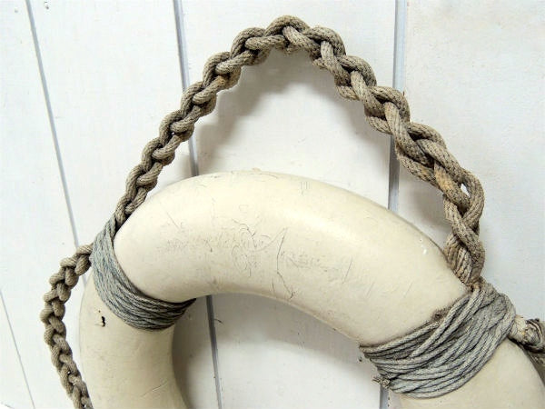 【マリン】編み込みロープ・ヴィンテージ・浮き輪・ライフブイ・救命ブイ USA・船舶