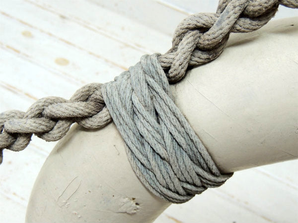 【マリン】編み込みロープ・ヴィンテージ・浮き輪・ライフブイ・救命ブイ USA・船舶