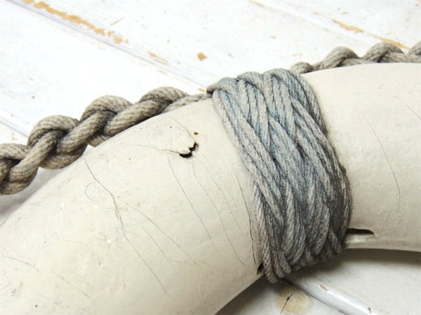 【マリン】編み込みロープ・ヴィンテージ・浮き輪・ライフブイ・救命ブイ USA・船舶