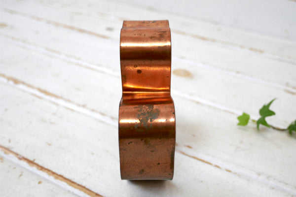 四葉のクローバー コッパー 銅製 OLD アンティーク クッキーカッター 菓子型 レトロ USA