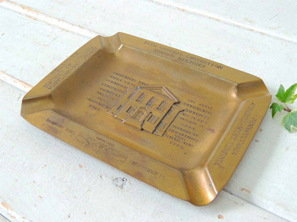 【Carpenters Hall】真鍮製・ヴィンテージ・灰皿・アシュトレイ・マネートレイ  USA
