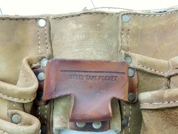 スエード製・10ポケット・ヴィンテージ・カーペンターエプロン/ツールエプロン/工具エプロン USA