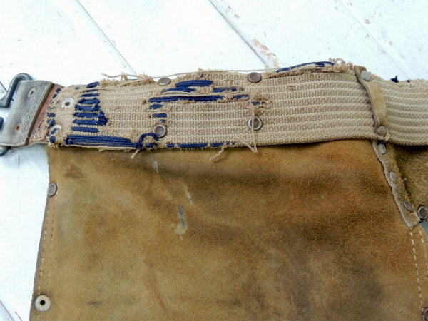 スエード製・10ポケット・ヴィンテージ・カーペンターエプロン/ツールエプロン/工具エプロン USA