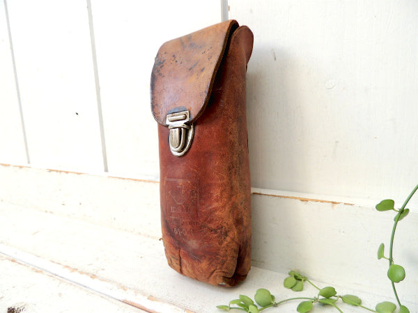 IDEAL スナップボタン付き レザー ツールポーチ 工具ポーチ リベット DIY USA 工業系