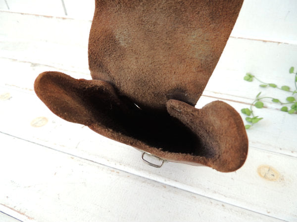 IDEAL スナップボタン付き レザー ツールポーチ 工具ポーチ リベット DIY USA 工業系