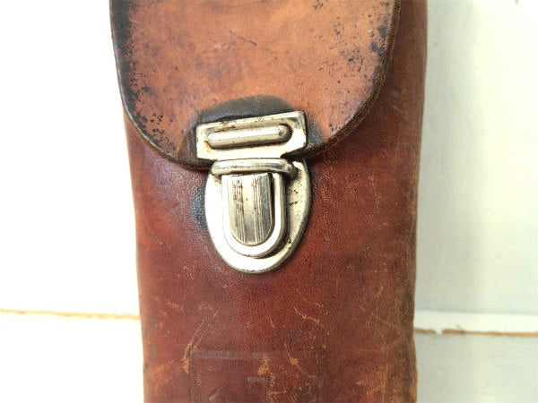 IDEAL スナップボタン付き レザー ツールポーチ 工具ポーチ リベット DIY USA 工業系