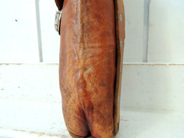 IDEAL スナップボタン付き レザー ツールポーチ 工具ポーチ リベット DIY USA 工業系