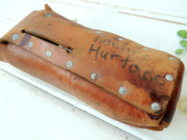 IDEAL スナップボタン付き レザー ツールポーチ 工具ポーチ リベット DIY USA 工業系