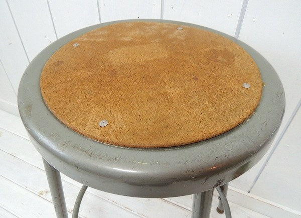 【MAYLINE】工業系・ヴィンテージ・ラウンドスツール/チェア/ガレージスツール USA