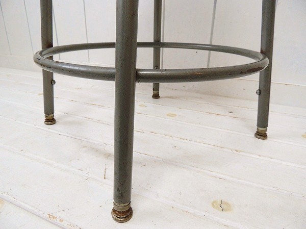 【MAYLINE】工業系・ヴィンテージ・ラウンドスツール/チェア/ガレージスツール USA