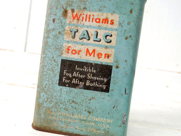 Williams ブリキ・アンティーク・シェービング用・TIN缶・パウダーケース BARBER 髭