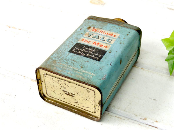 Williams ブリキ・アンティーク・シェービング用・TIN缶・パウダーケース BARBER 髭