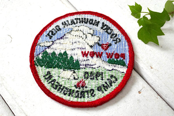 コロラド州 ロッキーマウンテン・インディアン祭り・キャンプ・テント ヴィンテージ・刺繍・ワッペン