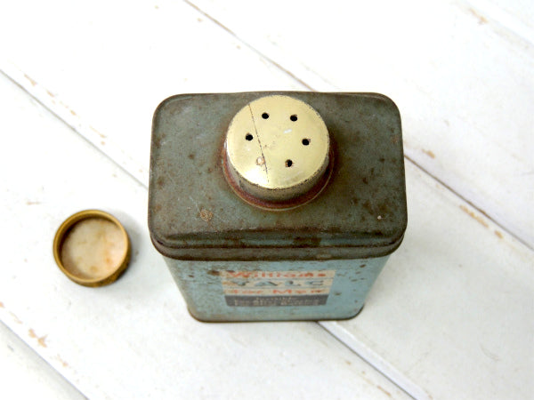 Williams ブリキ・アンティーク・シェービング用・TIN缶・パウダーケース BARBER 髭