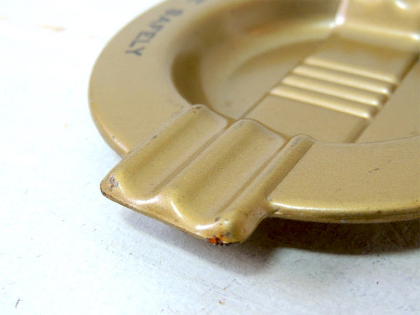 $・THE JAMES OIL オイルカンパニー・ティン製・ビンテージ・灰皿・アドバタイジング US