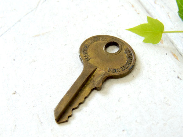 マスターロック ライオン MASTER  U.S.A.・ヴィンテージ・キー・鍵・key・真鍮製