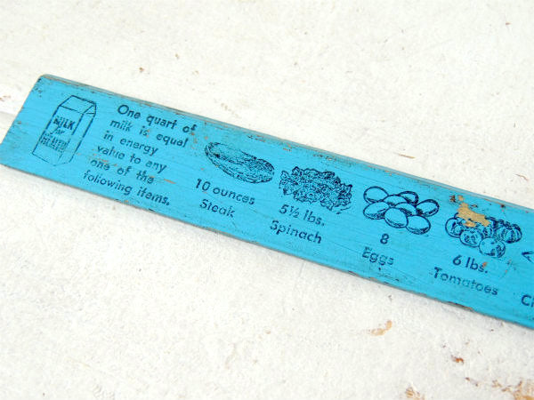 【ゴールデンミルク・1960s】絵柄の可愛い・アドバタイジング・木製・ビンテージ・ルーラー・定規