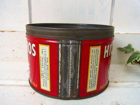 【HILLS BROS】ヒルスコーヒー・ブリキ製・ヴィンテージ・コーヒー缶/ティン缶 USA