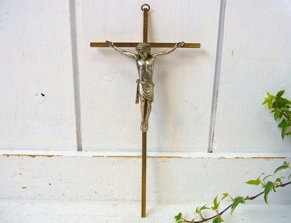 西ドイツ製・アンティーク・十字架/クロス/crucifix/キリスト/聖品 　USA