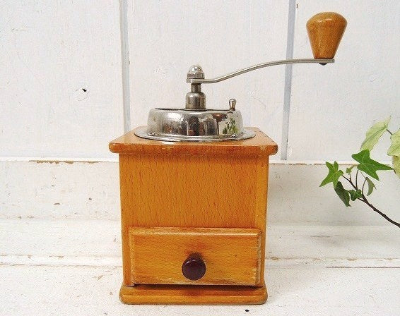 西ドイツ・木製・アンティーク・コーヒーミル グラインダー Western Germany