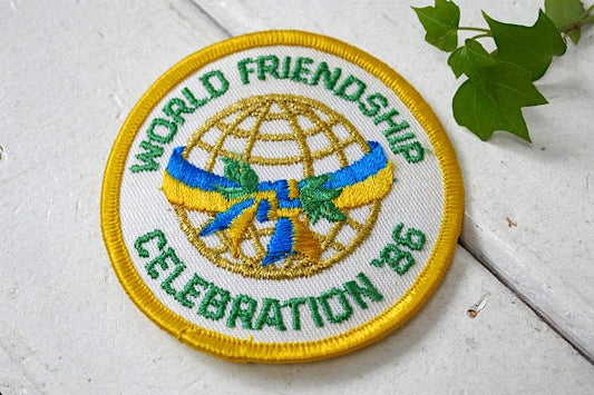 WORLD FRIENDSHIP ’86 ガールスカウト・ヴィンテージ・刺繍 ワッペン USA
