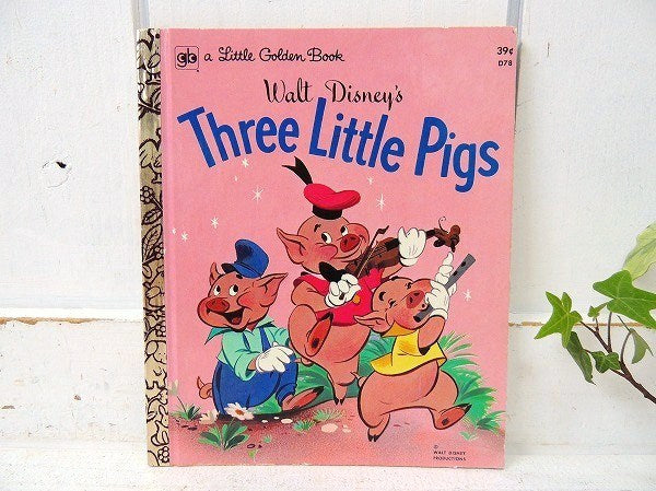 【3匹のこぶた】ウォルトディズニー・70’sヴィンテージ・絵本 USA