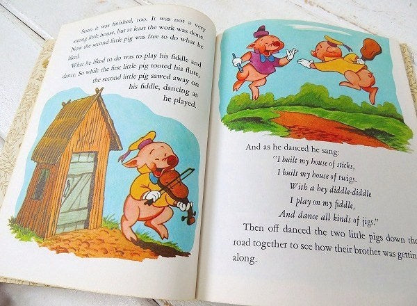 【3匹のこぶた】ウォルトディズニー・70’sヴィンテージ・絵本 USA