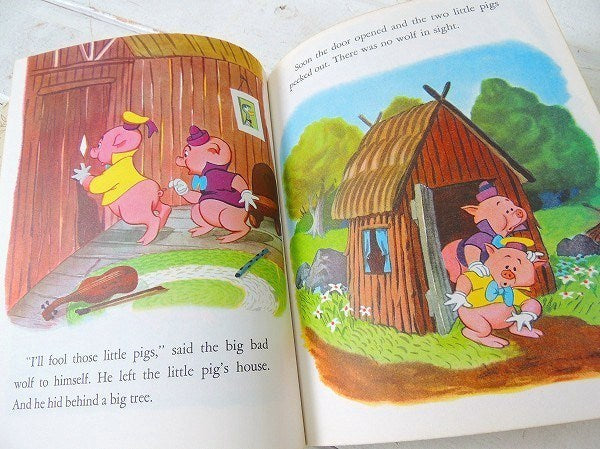 【3匹のこぶた】ウォルトディズニー・70’sヴィンテージ・絵本 USA