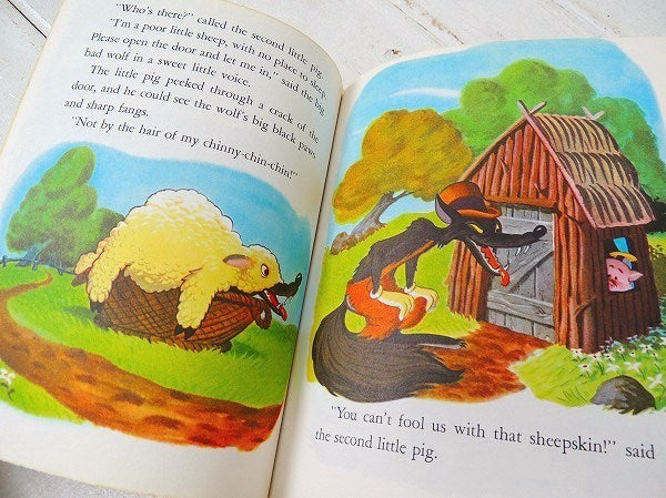 【3匹のこぶた】ウォルトディズニー・70’sヴィンテージ・絵本 USA