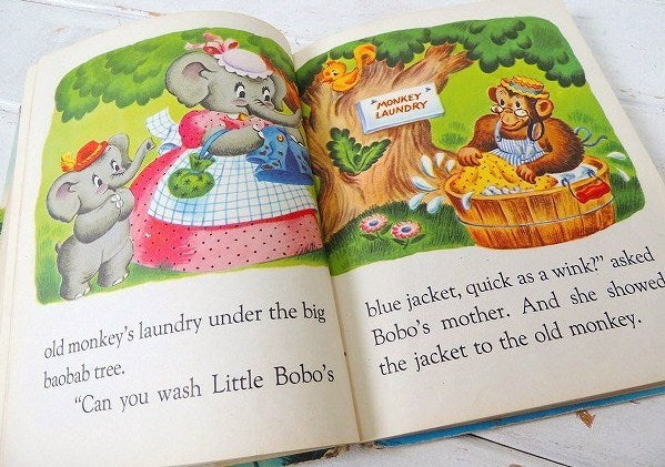 【Little Bobo】子ゾウ&動物・50'sヴィンテージ・絵本 USA/アニマル